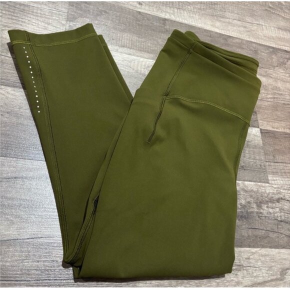 Lululemon Swift Speed High-Rise Crop 21" W6BLHS Luxtreme Moss Green - Picture 8 of 11